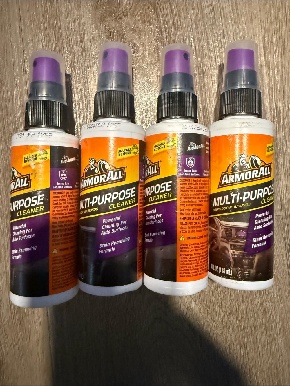 Armor All 4 oz Auto Multi-Purpose Cleaner Sprays Original Protectant. Lots Of 4